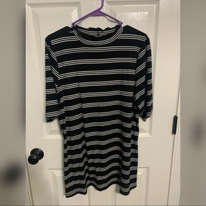 Black and White Striped Top